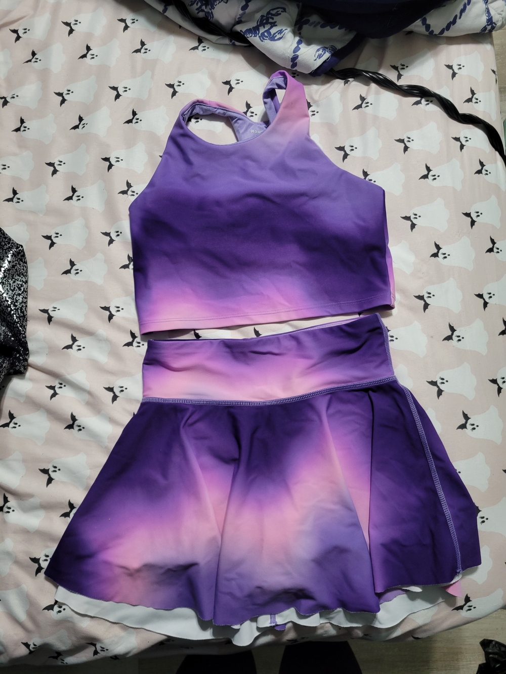 Old Navy Purple and Pink Ombre Girls Skort Set